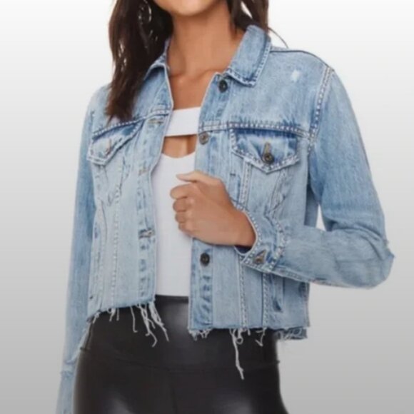 Pistola Light Wash Distressed Denim Jacket - Picture 8 of 10